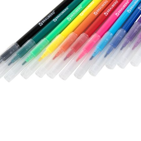 Фломастеры 12цв вентилируемый колпачок BRAUBERG Монстрики 1/12