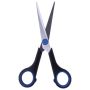 Ножницы 165мм метал черно-синие вставки европодвес Soft Grip Brauberg 1/12