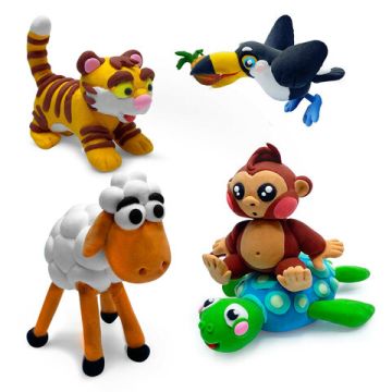 Пластилин супер лёгкий воздушный застывающий 12 цветов 120г 3 стека BRAUBERG 1/96 (Клиент)