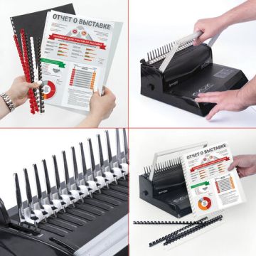 Пружины пласт. д/переплета BRAUBERG, КОМПЛЕКТ 100шт, 6 мм (для сшивания 10-20л), белые 1/20