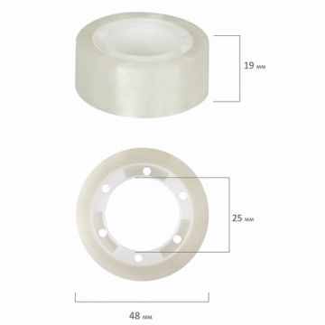 Клейкая лента (скотч) (19х20) прозрачная STAFF (8 шт) 1/42